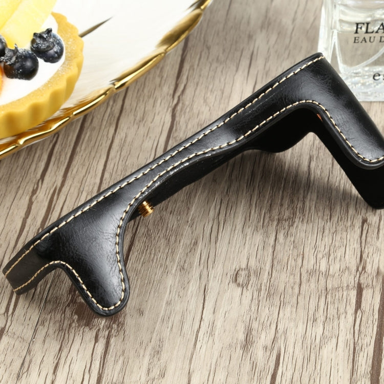 Base de media funda para cámara de cuero PU con rosca de 1/4 de pulgada para Canon EOS 77D / 800D, For Canon  EOS 77D, For Canon EOS 77D