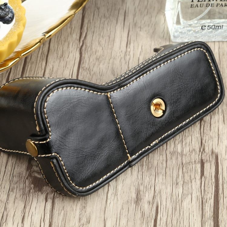 Base de media funda para cámara de cuero PU con rosca de 1/4 de pulgada para Canon EOS 77D / 800D, For Canon  EOS 77D, For Canon EOS 77D
