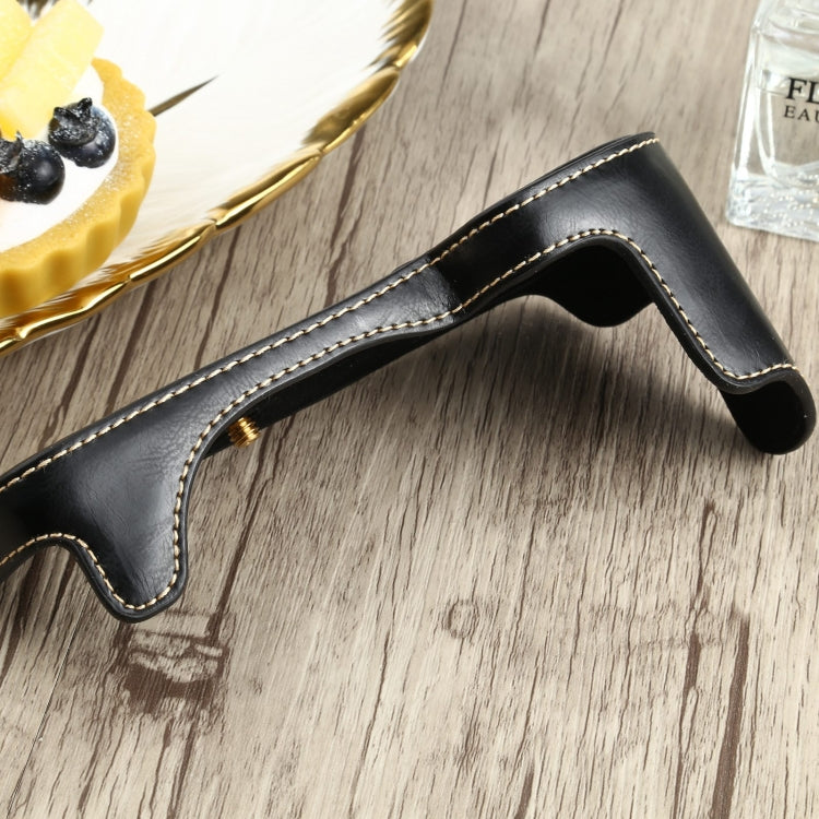 Base de media funda para cámara de cuero PU con rosca de 1/4 de pulgada para Canon EOS 90D, For Canon EOS 90D