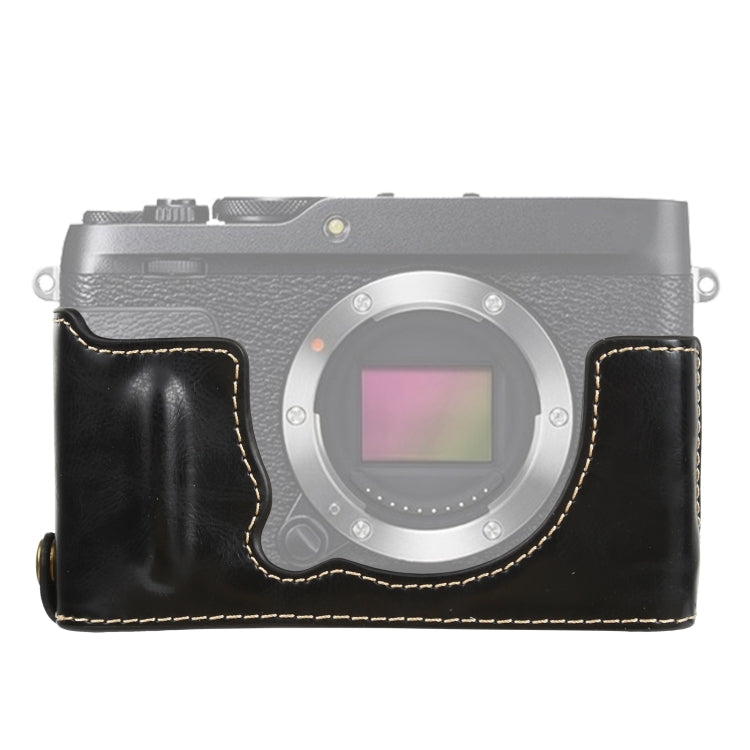 Base de media caja para cámara de cuero PU con rosca de 1/4 de pulgada para FUJIFILM XE4, For FUJIFILM XE4