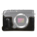 Base de media caja para cámara de cuero PU con rosca de 1/4 de pulgada para FUJIFILM XE4, For FUJIFILM XE4