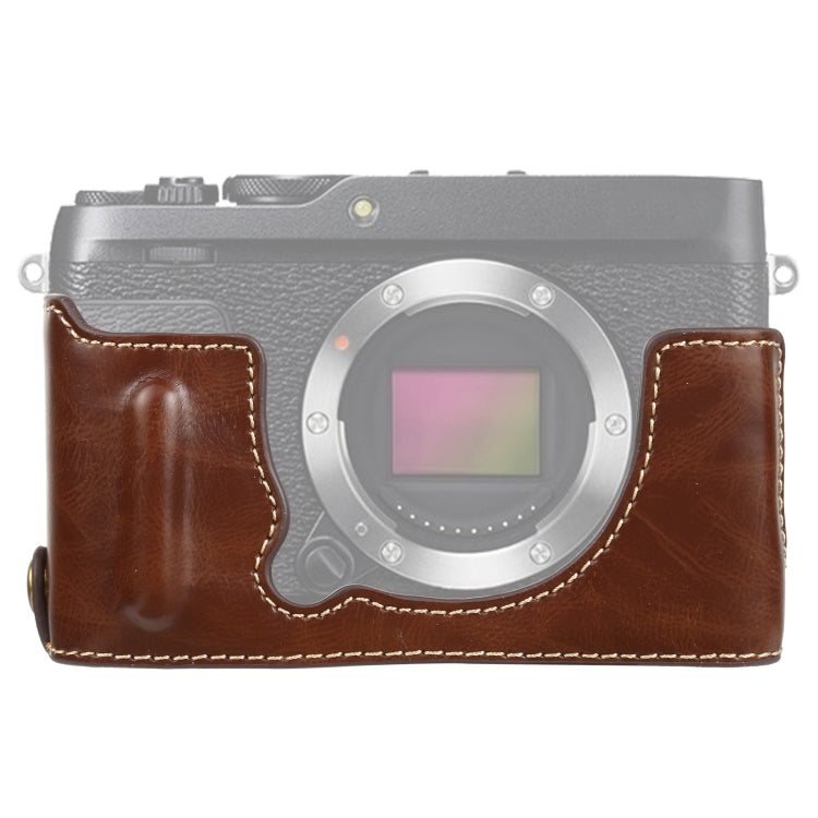 Base de media caja para cámara de cuero PU con rosca de 1/4 de pulgada para FUJIFILM XE4, For FUJIFILM XE4
