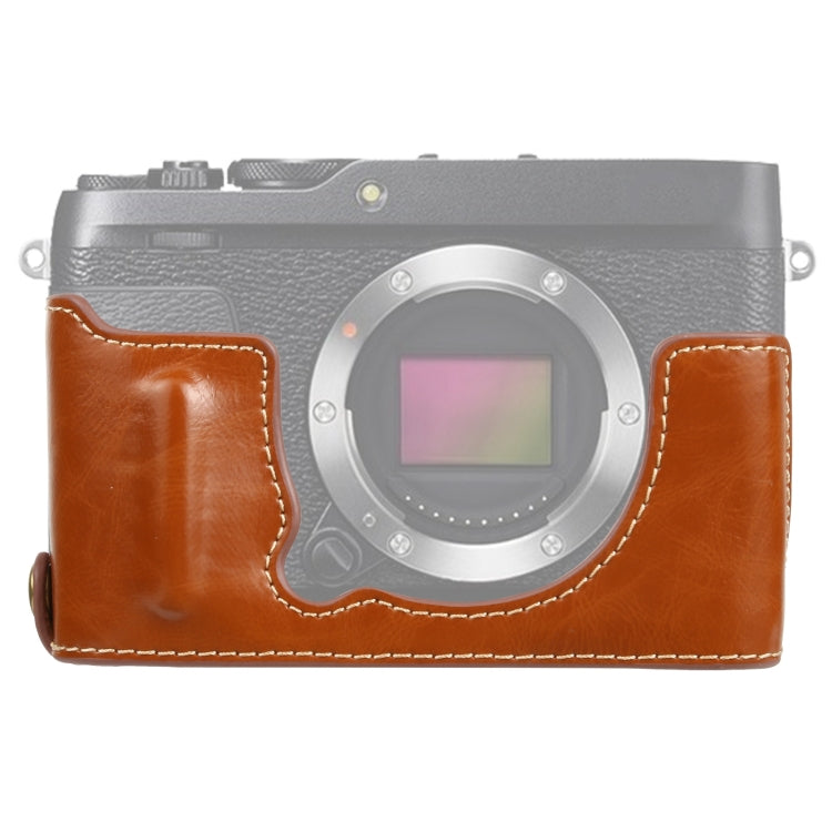Base de media caja para cámara de cuero PU con rosca de 1/4 de pulgada para FUJIFILM XE4, For FUJIFILM XE4