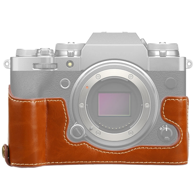 Base de media caja para cámara de cuero PU con rosca de 1/4 de pulgada para FUJIFILM X-T4, For FUJIFILM X-T4