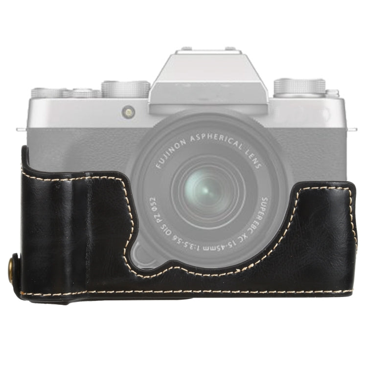 Base de media caja para cámara de cuero PU con rosca de 1/4 de pulgada para FUJIFILM XT200, For FUJIFILM XT200