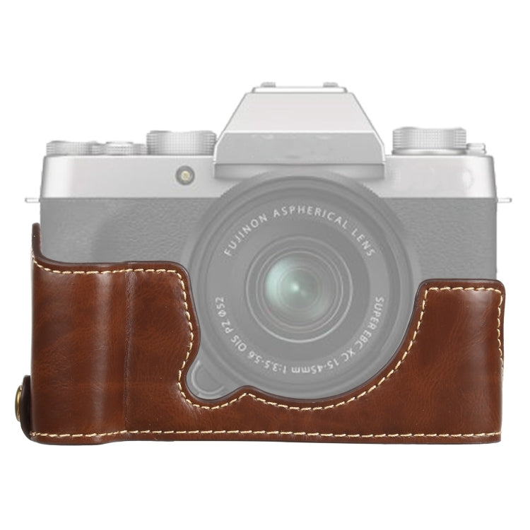 Base de media caja para cámara de cuero PU con rosca de 1/4 de pulgada para FUJIFILM XT200, For FUJIFILM XT200