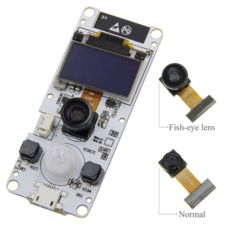 TTGO OV2640 Módulo de cámara de lente única extendido estándar para T-Camera Plus ESP32-DOWDQ6 8MB SPRAM, Standard Extended Single Lens