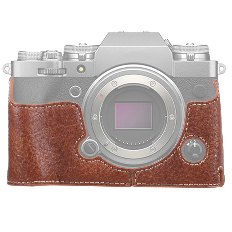 Base de media caja para cámara de cuero PU con textura Litchi de hilo de 1/4 pulgadas para FUJIFILM X-T4, For FUJIFILM X-T4 Litchi