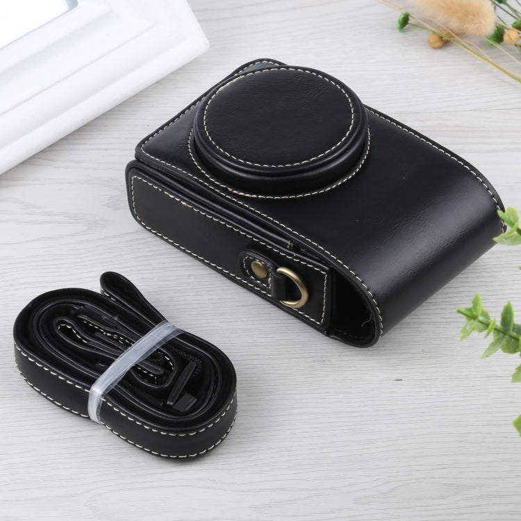 Funda de cuero PU con tapa vertical para cámara de cuerpo completo con correa para Ricoh GR III / GRII, Sony ZV-1 / DSC-RX100M7 / RX100M6 / RX100M5 / RX100M2, For Ricoh GR III
