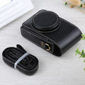 Funda de cuero PU con tapa vertical para cámara de cuerpo completo con correa para Ricoh GR III / GRII, Sony ZV-1 / DSC-RX100M7 / RX100M6 / RX100M5 / RX100M2, For Ricoh GR III