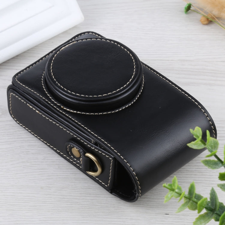 Funda de cuero PU con tapa vertical para cámara de cuerpo completo con correa para Ricoh GR III / GRII, Sony ZV-1 / DSC-RX100M7 / RX100M6 / RX100M5 / RX100M2, For Ricoh GR III