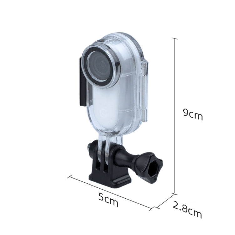 Funda protectora impermeable subacuática de 30 m para Insta360 GO 2, con adaptador de base y tornillo, For Insta360 GO 2
