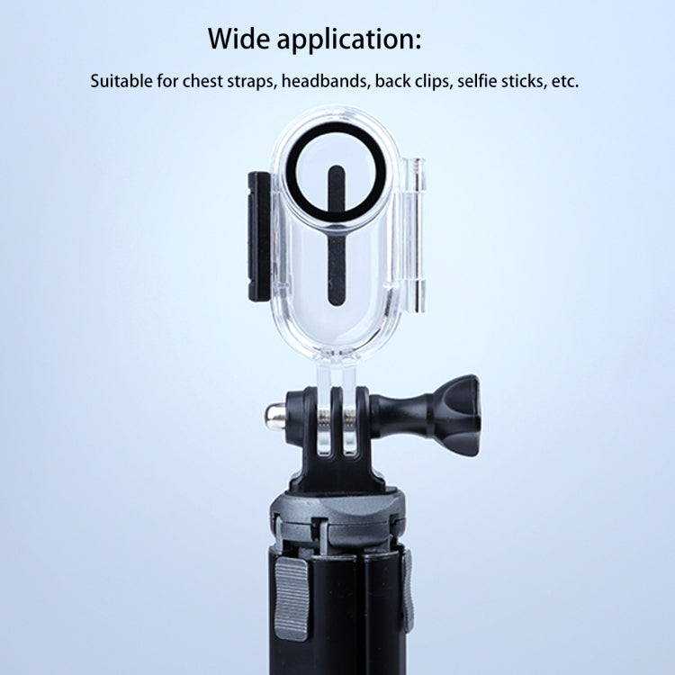 Funda protectora impermeable subacuática de 30 m para Insta360 GO 2, con adaptador de base y tornillo, For Insta360 GO 2