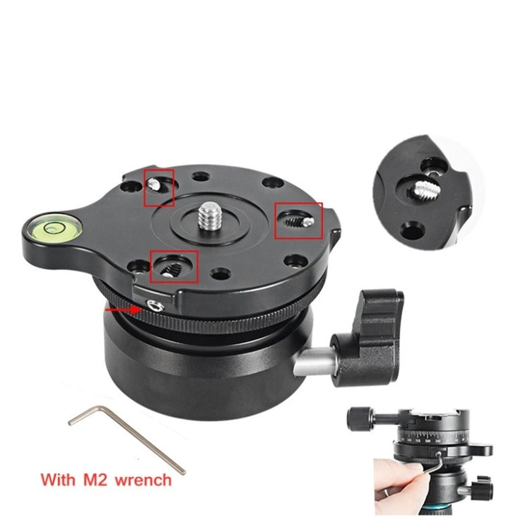 BEXIN DY-60N Trípode profesional con cúpula de rosca de 3/8 pulgadas, nivelación, base de cabeza panorámica de 360 grados con nivel de burbuja y adaptador de tornillo de 3/8 pulgadas, DY-60N 3/8 inch