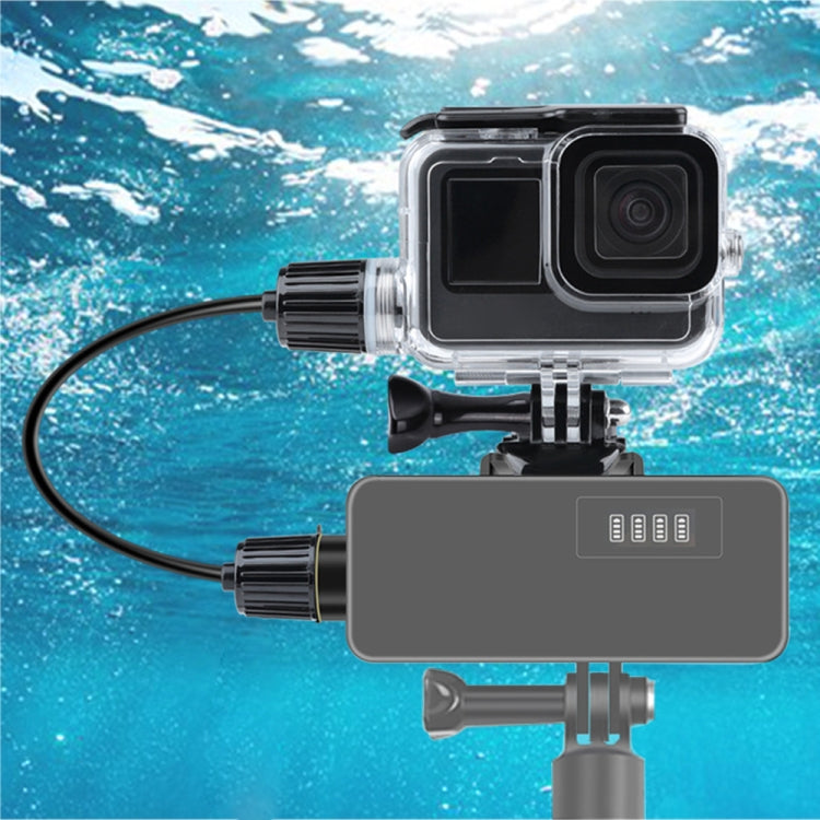Para GoPro HERO10 Black / HERO9 Black Funda carcasa impermeable con carga de 30 m con hebilla, montaje básico y tornillo, For GoPro HERO9 Black / Charging