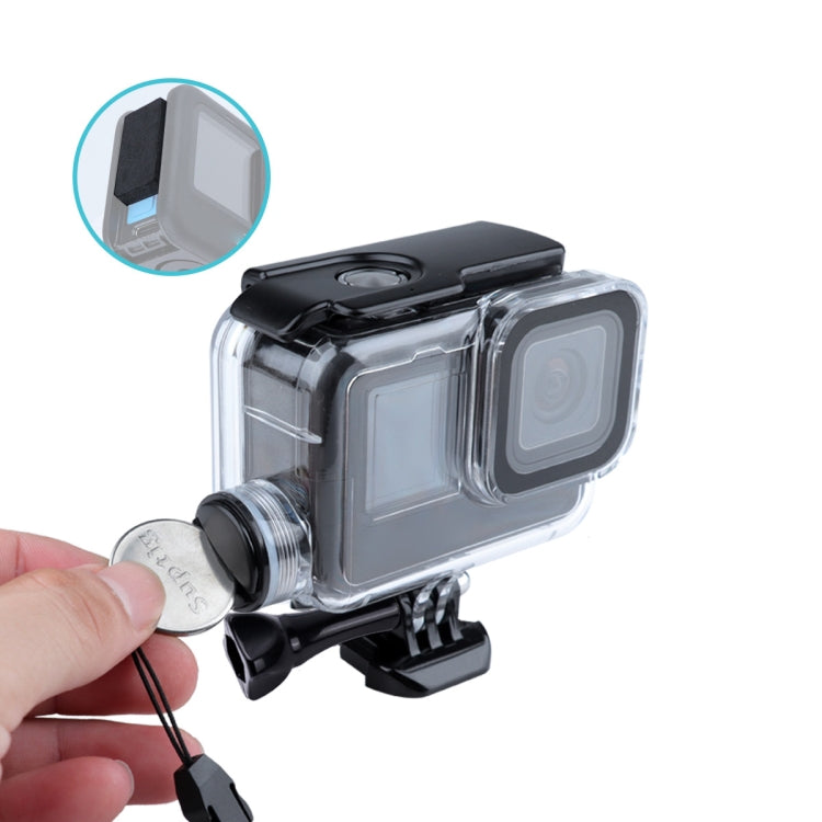 Para GoPro HERO10 Black / HERO9 Black Funda carcasa impermeable con carga de 30 m con hebilla, montaje básico y tornillo, For GoPro HERO9 Black / Charging