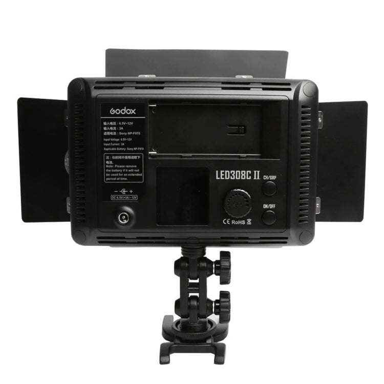 Godox LED308C II 308LED Luz de fotografía regulable 860LUX Luz de estudio de fotografía y video profesional Vlogging para cámaras DSLR Canon / Nikon
