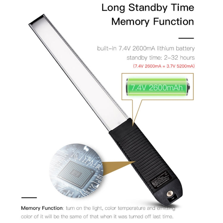 LUXCeO Q508A 8 colores foto LED Stick Video luz impermeable de mano LED Luz de relleno Flash lámpara de iluminación con Control remoto, Q508A