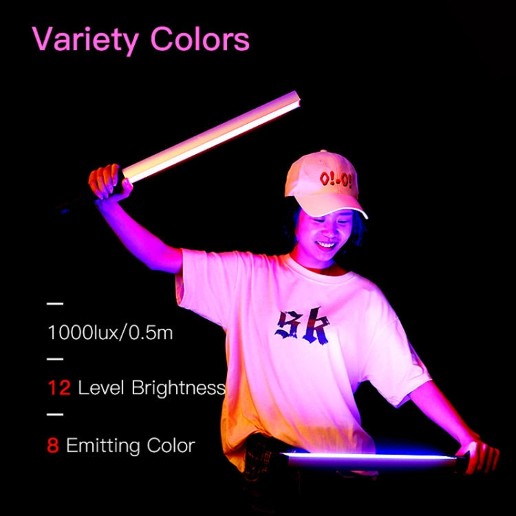 LUXCeO Q508A 8 colores foto LED Stick Video luz impermeable de mano LED Luz de relleno Flash lámpara de iluminación con Control remoto, Q508A