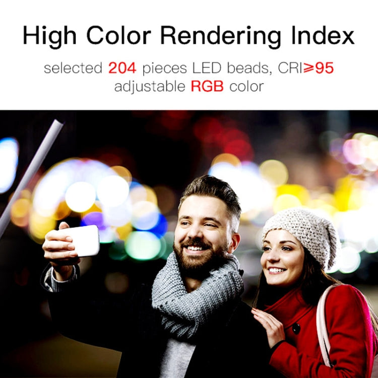 LUXCeO Q508A 8 colores foto LED Stick Video luz impermeable de mano LED Luz de relleno Flash lámpara de iluminación con Control remoto, Q508A