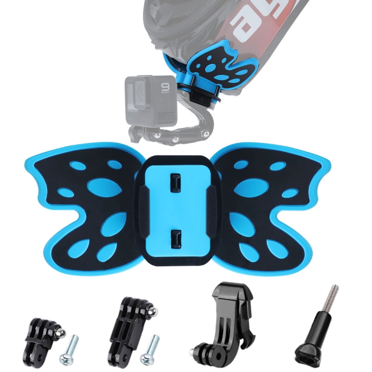 Adaptador de montaje para casco tipo mariposa con brazo pivotante de 3 vías, hebilla con gancho en J y tornillo largo para GoPro Hero11 Black / HERO10 Black /9 Black /8 Black /7/6/5/5 Session /4 Session /4/3+ /3/2 /1, DJI Osmo Action y otras cámaras de...