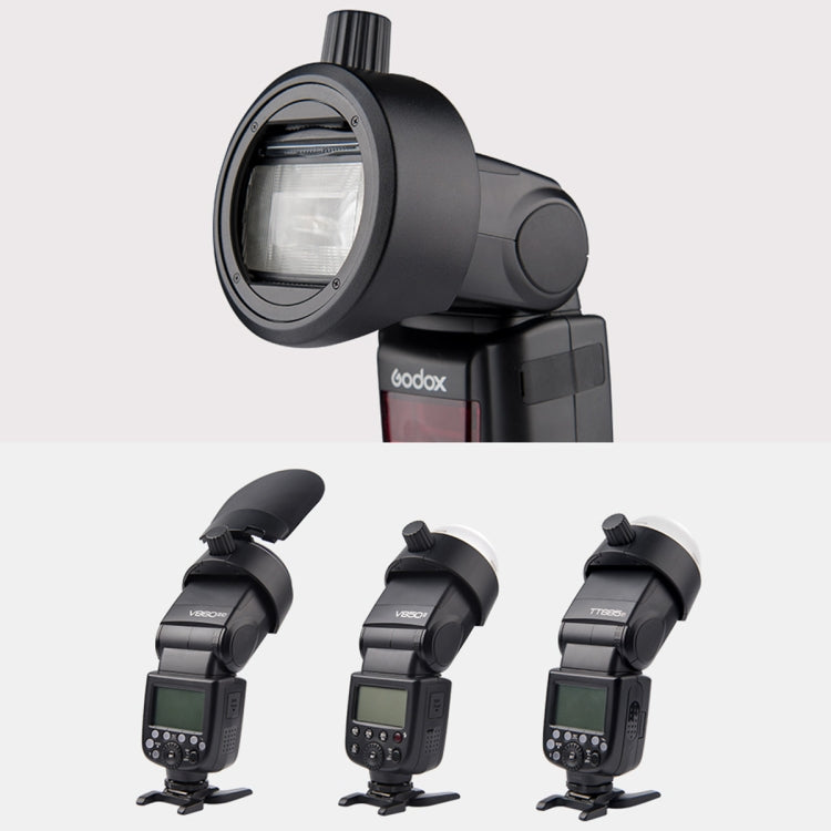 Godox S-R1 Flash Speedlite Adaptador de forma redonda para Godox TT685 / V860II / V350 / TT600, S-R1