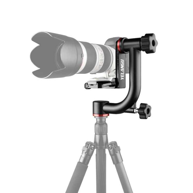YELANGU A201 Cabezal de trípode con cardán horizontal de 360 grados para cámaras DV y SLR, A201