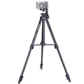 YUNTENG VCT-680RM Soporte de trípode de aleación de aluminio con patas plegables de 4 secciones con cabezal de trípode tridimensional para cámara DSLR y digital, altura ajustable: 46-138 cm, VCT-680RM