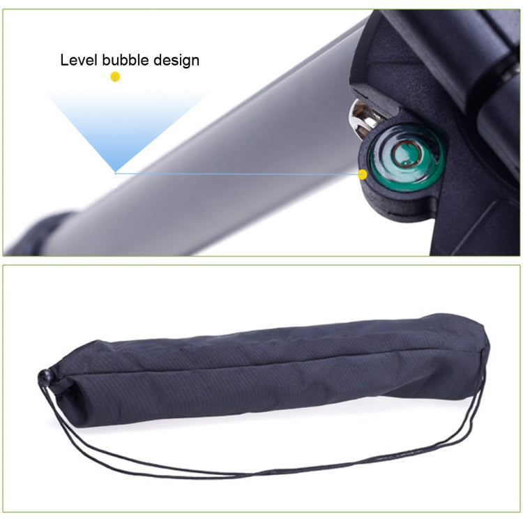 YUNTENG VCT-680RM Soporte de trípode de aleación de aluminio con patas plegables de 4 secciones con cabezal de trípode tridimensional para cámara DSLR y digital, altura ajustable: 46-138 cm, VCT-680RM
