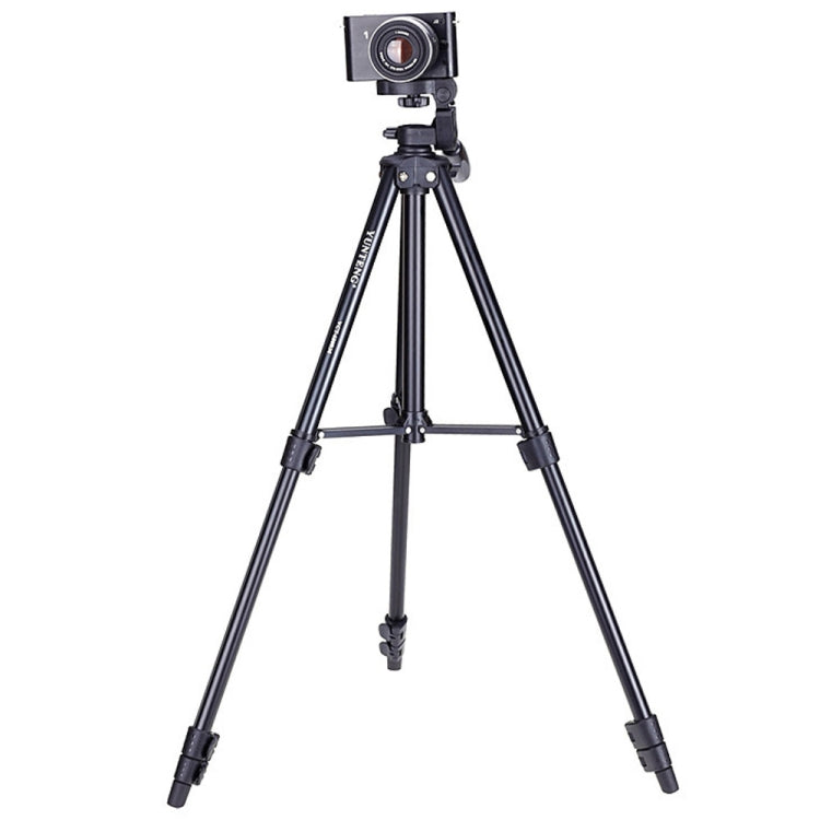 YUNTENG VCT-680RM Soporte de trípode de aleación de aluminio con patas plegables de 4 secciones con cabezal de trípode tridimensional para cámara DSLR y digital, altura ajustable: 46-138 cm, VCT-680RM