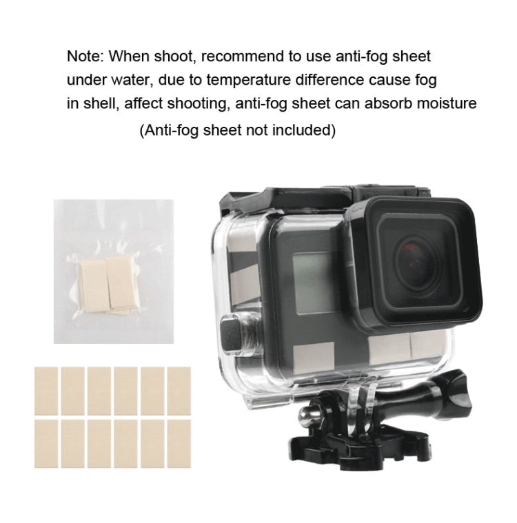 Funda protectora resistente al agua de 45 m + cubierta trasera de pantalla táctil para GoPro NEW HERO /HERO6 /5, con hebilla y tornillo de montaje básico, sin necesidad de quitar la lente, Touch Screen (Transparent), Touch Screen (Black)