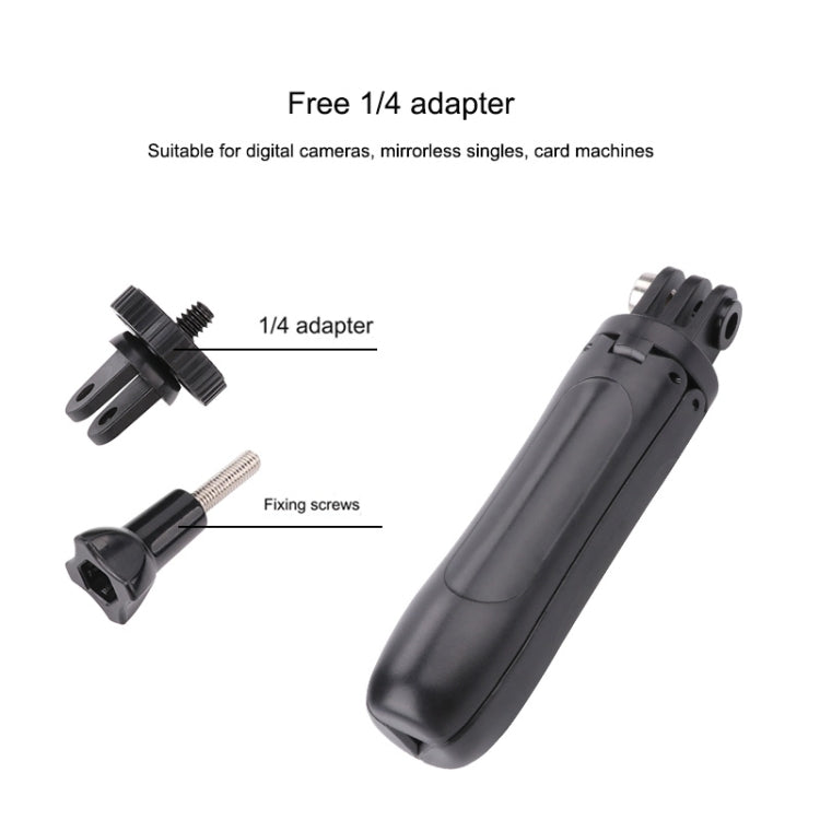 Soporte para trípode plegable multifuncional Selfie Monopod Stick para GoPro Hero11 Black / HERO10 Black / HERO9 Black /HERO8 / HERO7 /6/5/5 Session /4 Session /4/3+ /3/2/1, Insta360 ONE R, DJIOsmo Action y otras cámaras de acción, longitud: 12-23 cm  ...