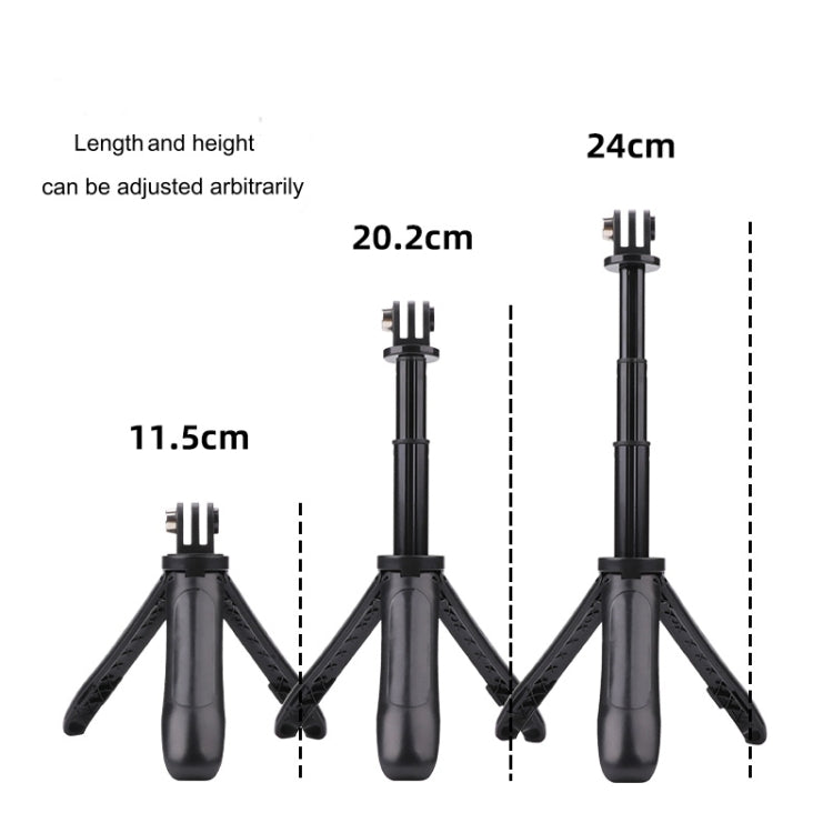 Soporte para trípode plegable multifuncional Selfie Monopod Stick para GoPro Hero11 Black / HERO10 Black / HERO9 Black /HERO8 / HERO7 /6/5/5 Session /4 Session /4/3+ /3/2/1, Insta360 ONE R, DJIOsmo Action y otras cámaras de acción, longitud: 12-23 cm  ...