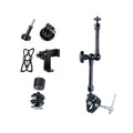 Brazo mágico articulado de fricción ajustable de 11 pulgadas + clips de garras grandes con abrazadera para teléfono, 11 inch Magic Arm + Claws Clips with Phone Clamp