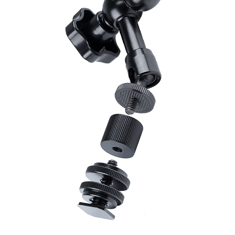 Brazo mágico articulado de fricción ajustable de 11 pulgadas + clips de garras grandes con abrazadera para teléfono, 11 inch Magic Arm + Claws Clips with Phone Clamp