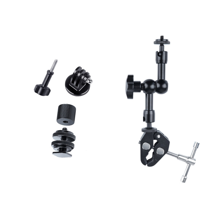 Brazo mágico articulado de fricción ajustable de 7 pulgadas + clips de garras grandes, 7 inch Magic Arm + Claws Clips