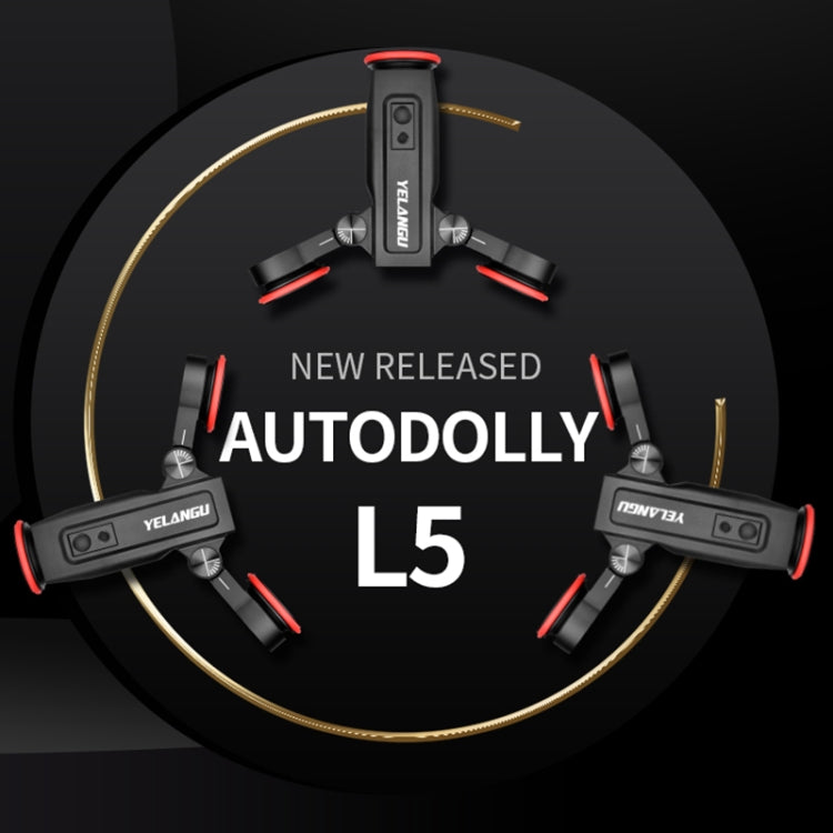 Carro con plataforma rodante de 3 ruedas con deslizador de pista eléctrico YELANGU L5, carga: 3 kg, L5 Dolly Car