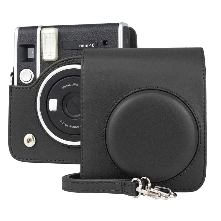 Funda de cuero Retro para cámara de cuerpo completo, bolso con correa para FUJIFILM instax mini 40, For FUJIFILM instax mini 40