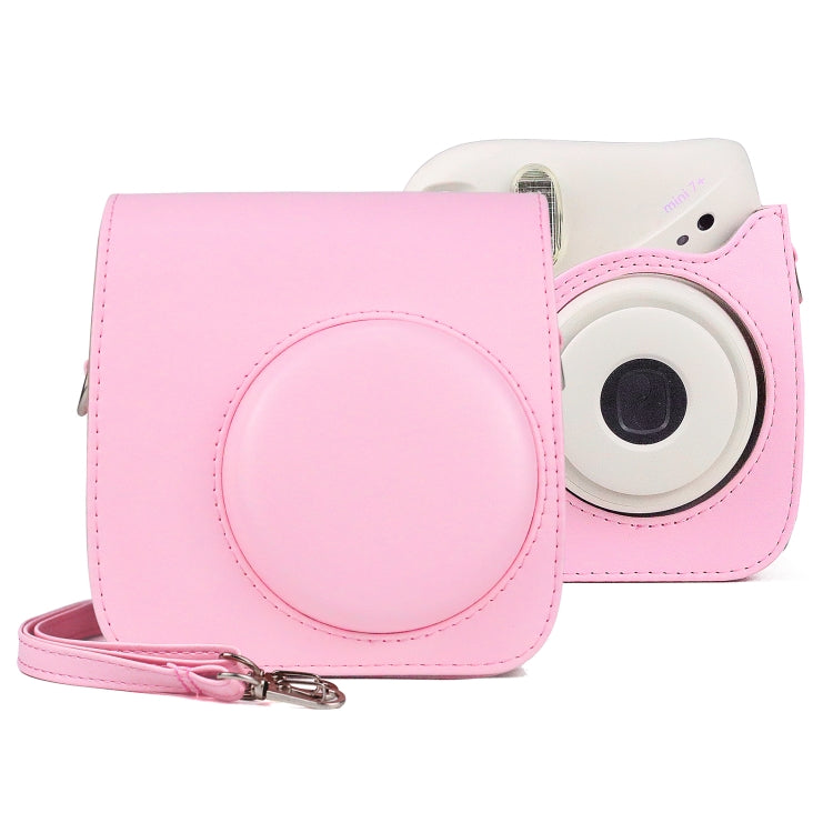 Bolso retro de la cámara de la caja del cuero de la PU del cuerpo completo con la correa para FUJIFILM instax mini 7+, For FUJIFILM Instax Mini 7+