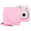 Bolso retro de la cámara de la caja del cuero de la PU del cuerpo completo con la correa para FUJIFILM instax mini 7+, For FUJIFILM Instax Mini 7+