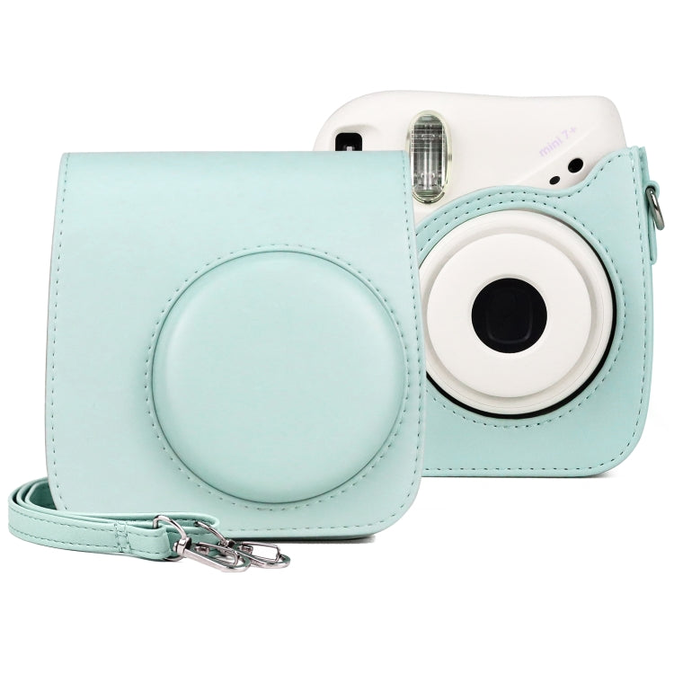 Bolso retro de la cámara de la caja del cuero de la PU del cuerpo completo con la correa para FUJIFILM instax mini 7+, For FUJIFILM Instax Mini 7+