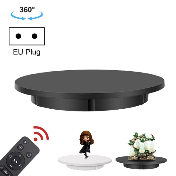 Soporte de exhibición giratorio eléctrico de 42 cm, accesorios para grabación de vídeo, placa giratoria, carga: 100 kg, enchufe, enchufe de la UE, 42cm, EU Plug