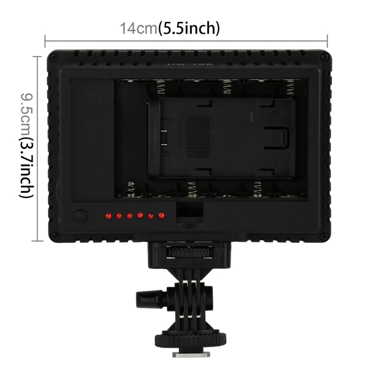 HD-160 Luz blanca Luz de vídeo LED Iluminación de fotografía en cámara Luz de relleno para cámara Canon, Nikon, DSLR con 3 placas de filtro, HD-160