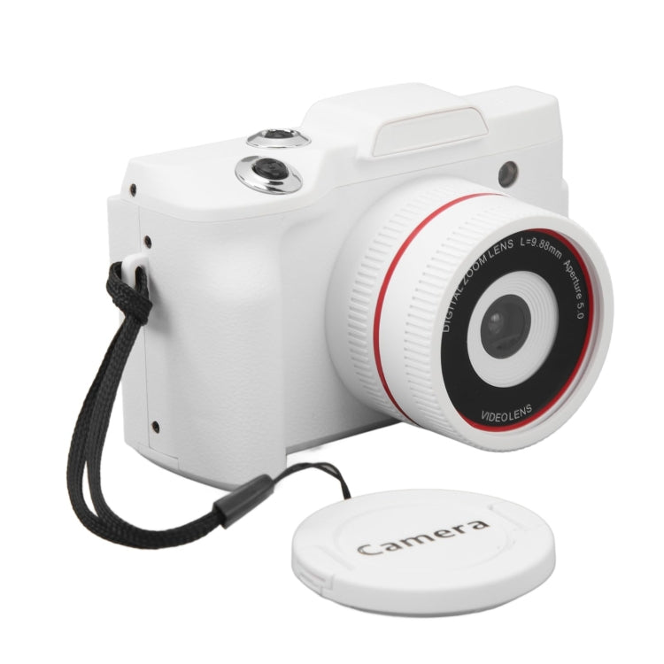 Cámara digital con lentes intercambiables y pantalla abatible con interpolación de 1,3 megapíxeles, LCD de 2,4 pulgadas, grabación Full HD 720P, lente infrarroja, EIS, Black, White