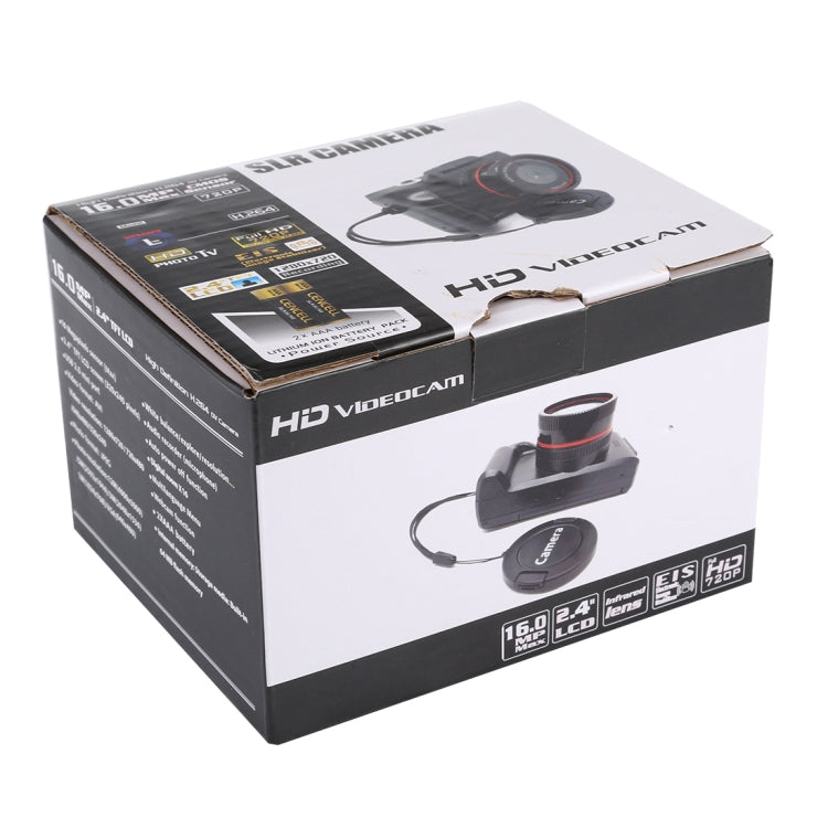 Cámara digital con lentes intercambiables y pantalla abatible con interpolación de 1,3 megapíxeles, LCD de 2,4 pulgadas, grabación Full HD 720P, lente infrarroja, EIS, Black, White