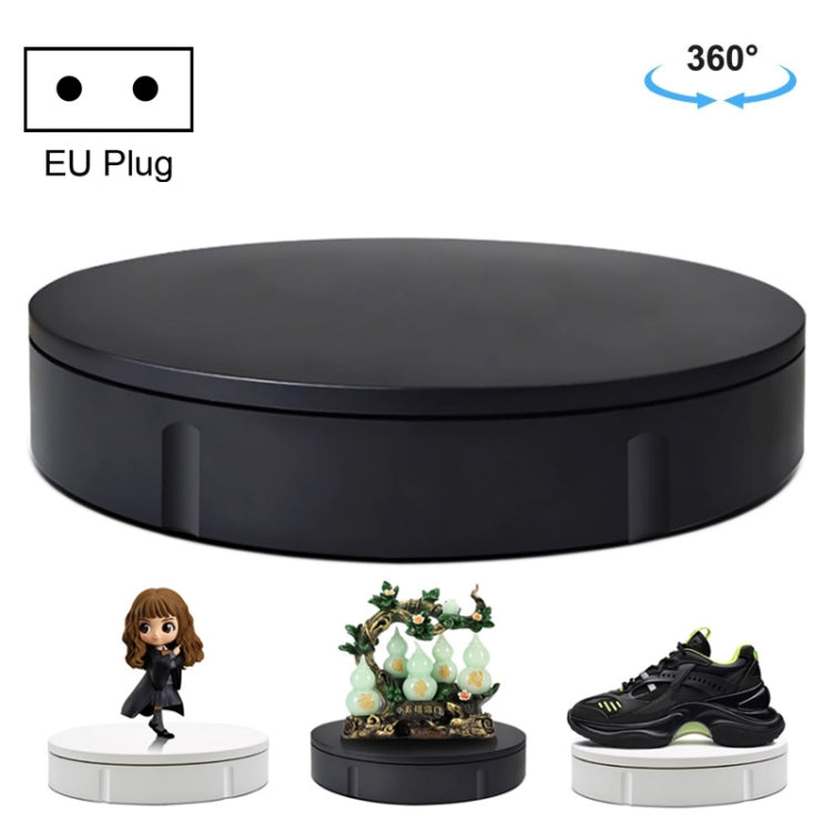 Soporte de exhibición giratorio eléctrico de 22 cm, plataforma giratoria para accesorios de grabación de vídeo, carga: 50 kg, enchufe de la UE, 22cm, EU Plug