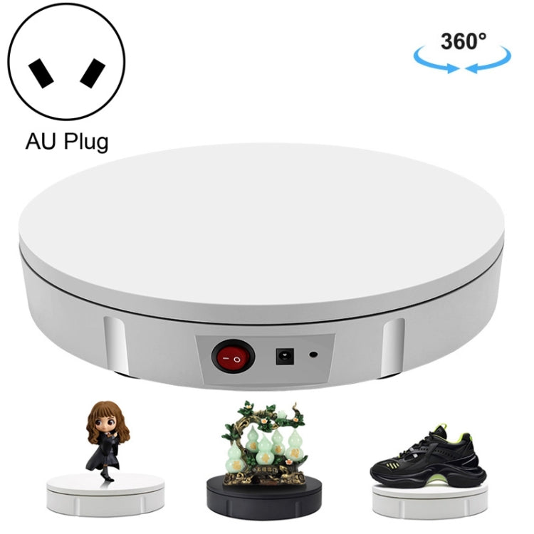 Soporte de exhibición giratorio eléctrico de 22 cm, plataforma giratoria para accesorios de grabación de vídeo, carga: 50 kg, enchufe AU, 22cm, AU Plug