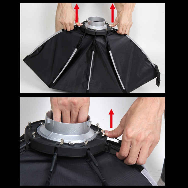 TRIOPO K2-55 55cm Speedlite Flash Octágono Softbox parabólico Difusor de montaje Bowens, K2-55