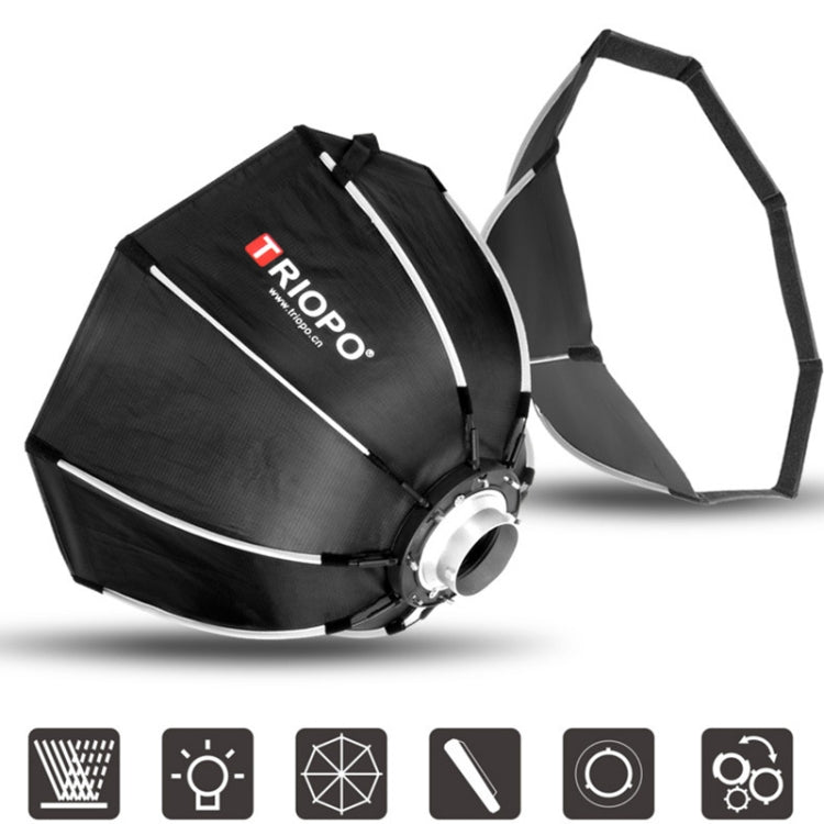 TRIOPO K2-65 65cm Speedlite Flash Octágono Softbox parabólico Difusor de montaje Bowens, K2-65