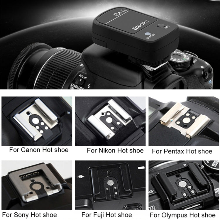 Disparador Speedlite de flash inalámbrico TRIOPO G4 2.4G con zapata, G4